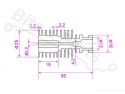 Heatsink E3D V5 remote/bowden aluminum 1.75mm
